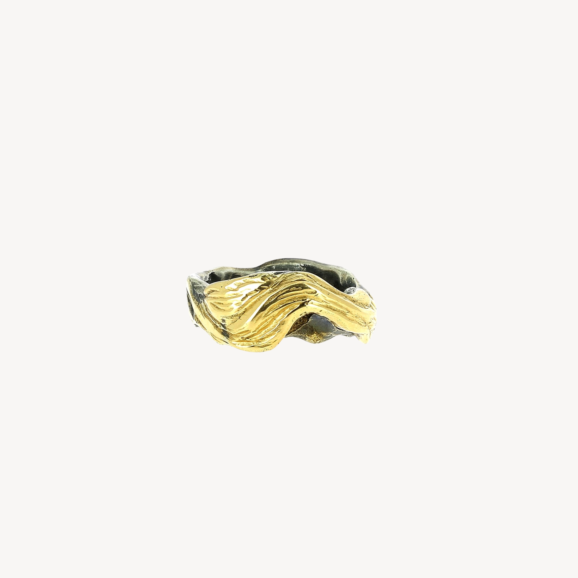 Gold and Silver Wave Ring