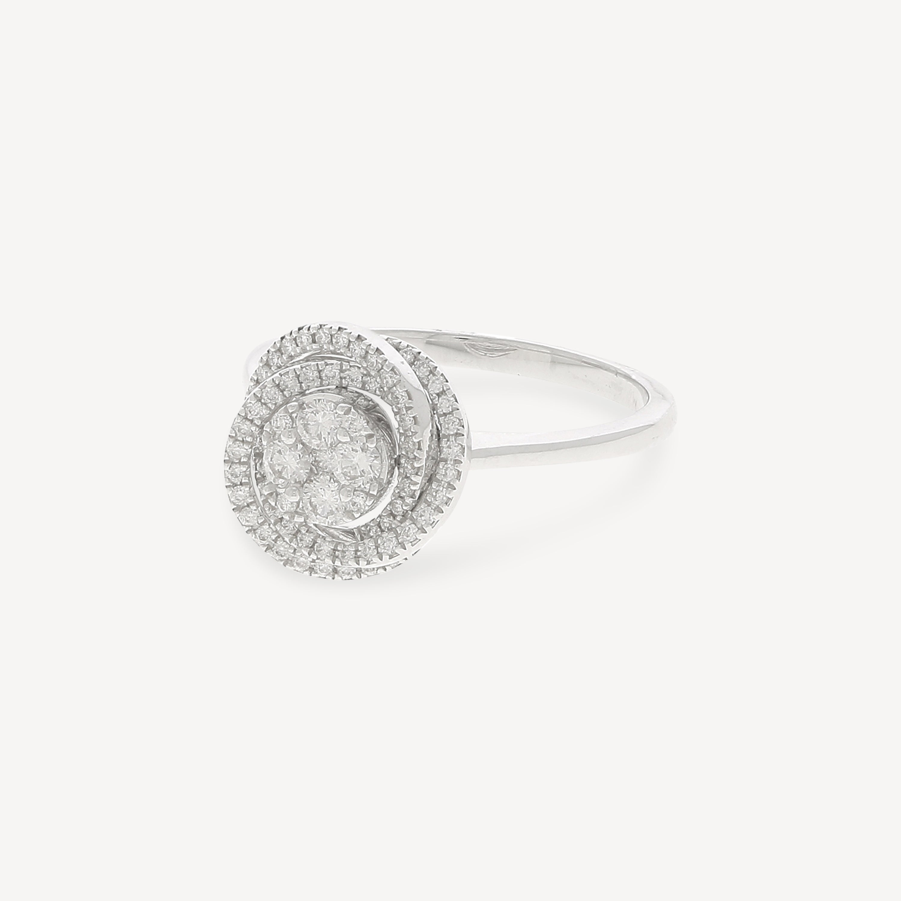 Bague Or Blanc et Diamants 0.40cts