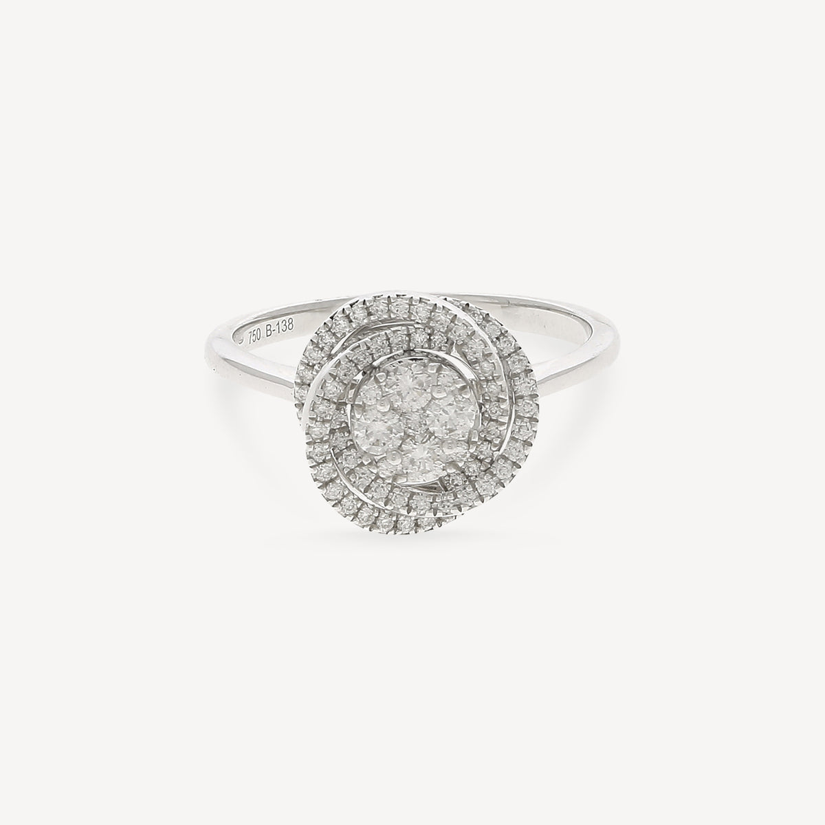 Bague Or Blanc et Diamants 0.40cts