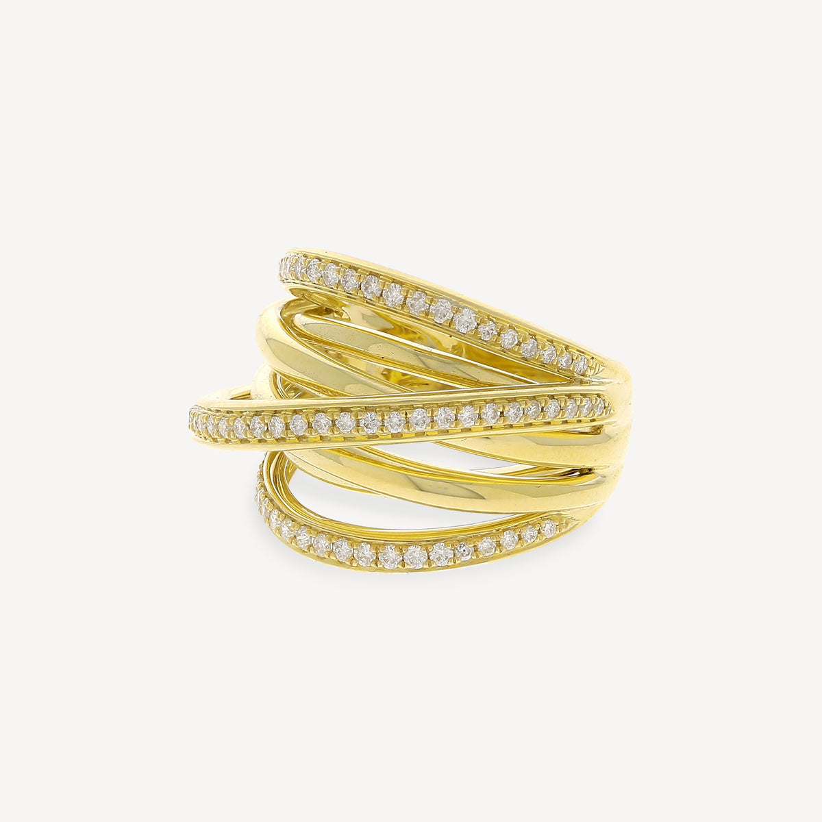 Ring aus Gelbgold und Diamant