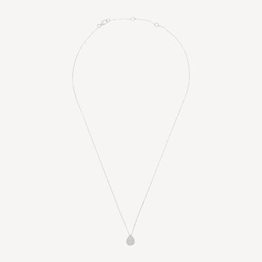 Collier Or Blanc et Diamants 0.14cts