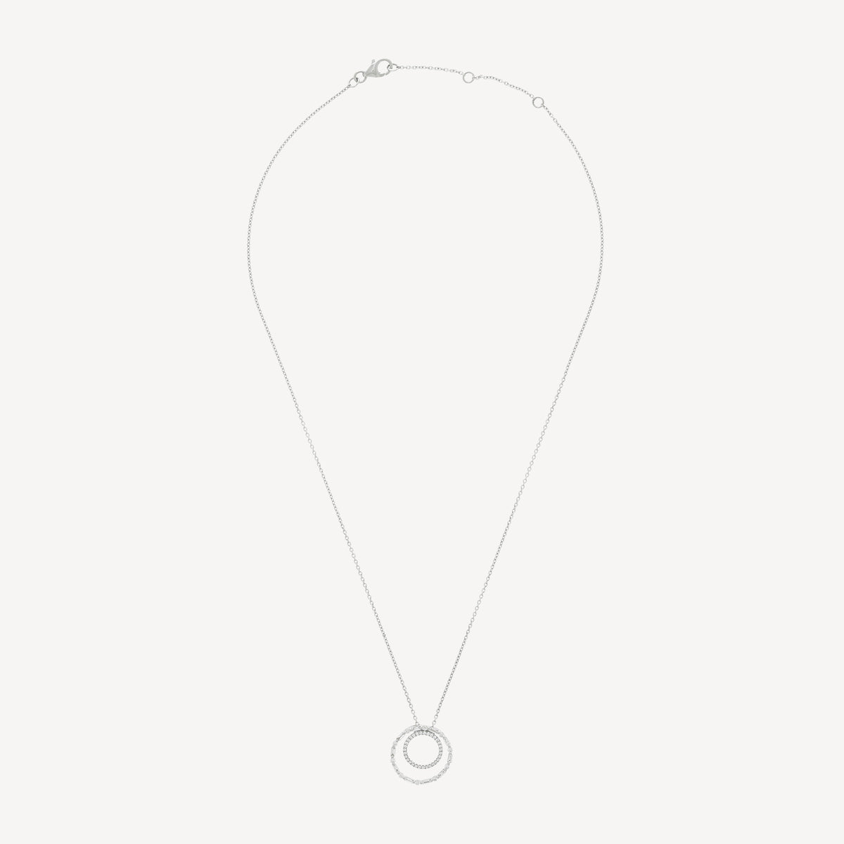 Collier Or Blanc et Diamants 0.44cts