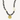Schwarze Achat-Streifen-Perlen-Halskette, runde Medaille