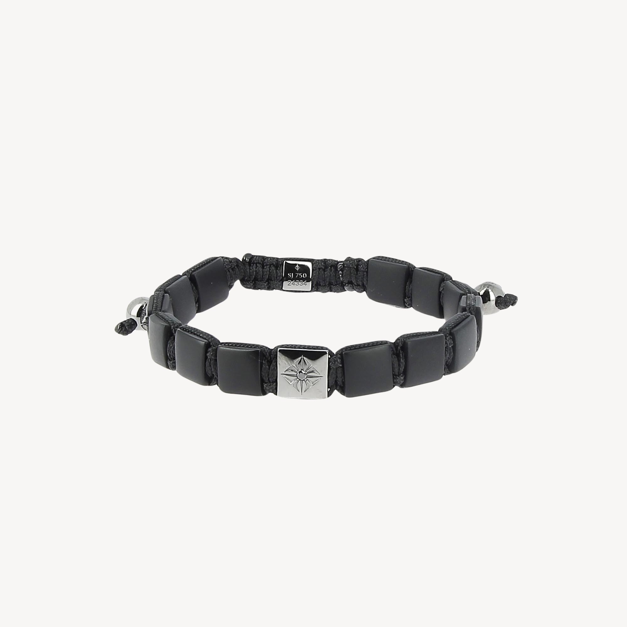 Bracelet Onyx et Diamants Noirs
