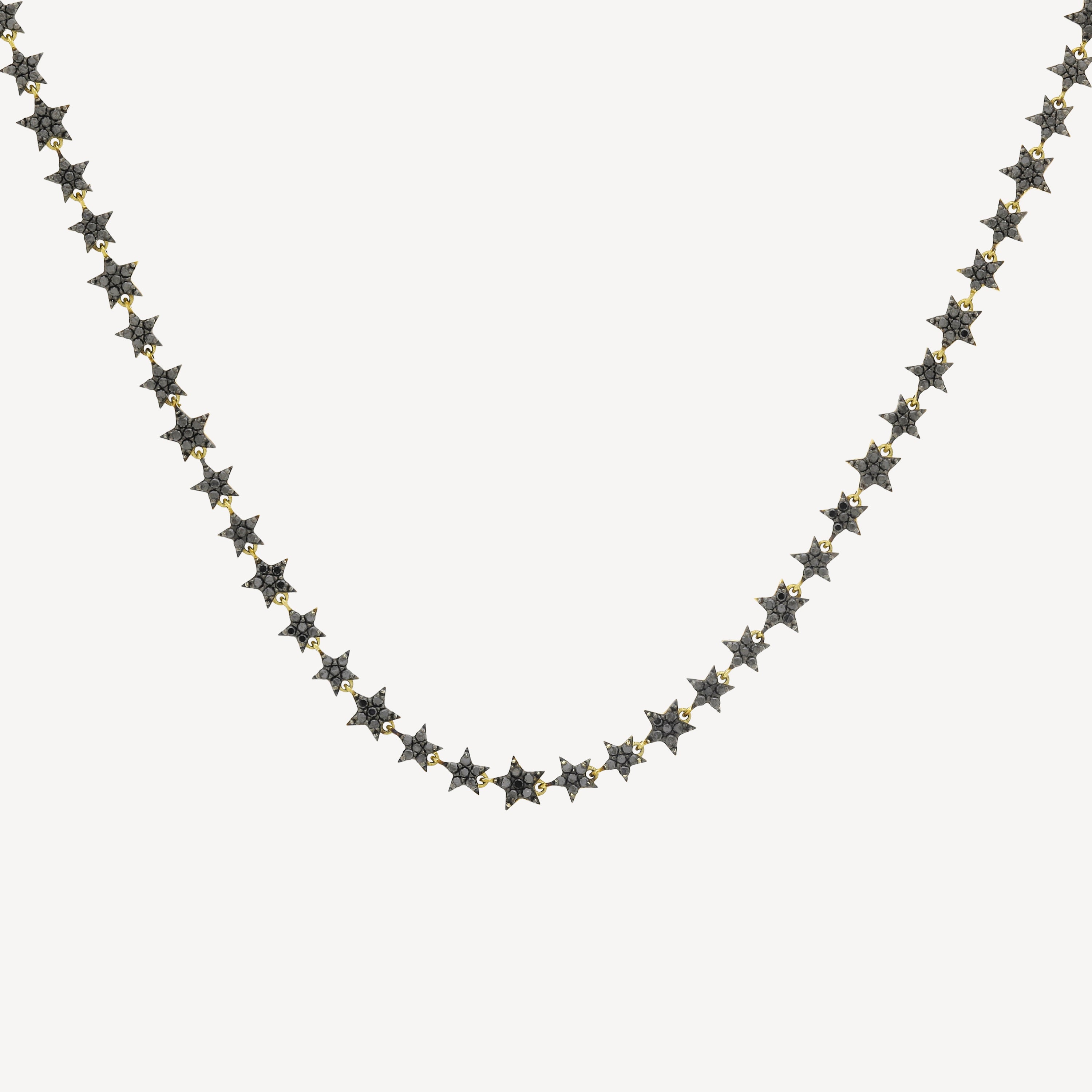 Schwarze Diamanten-Milchstraßen-Halskette