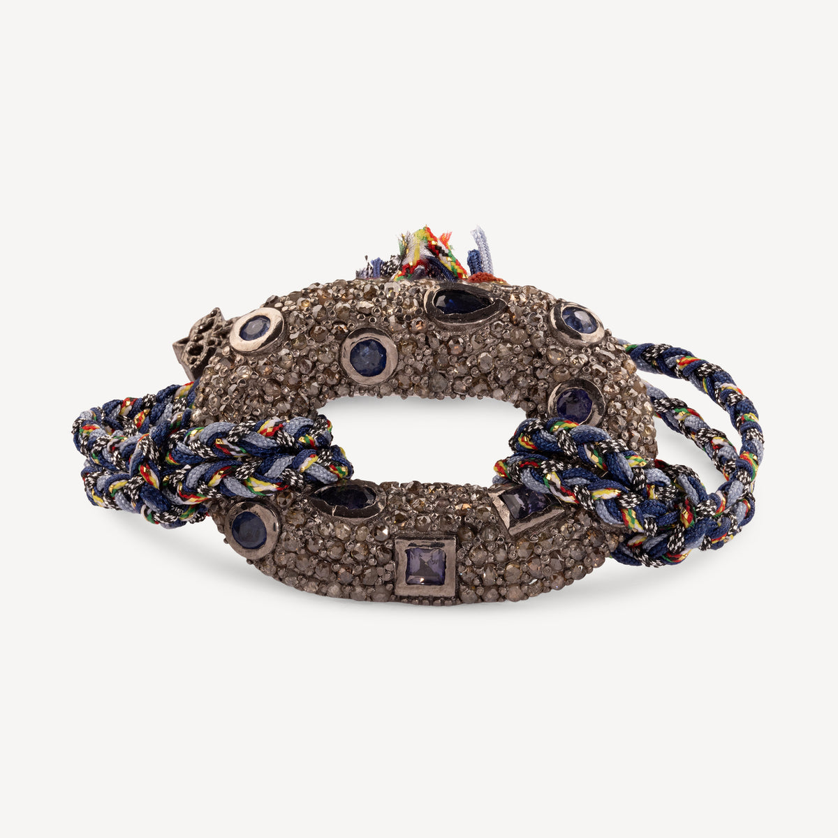 Blaues Saphir-Armband mit rundem Verschluss