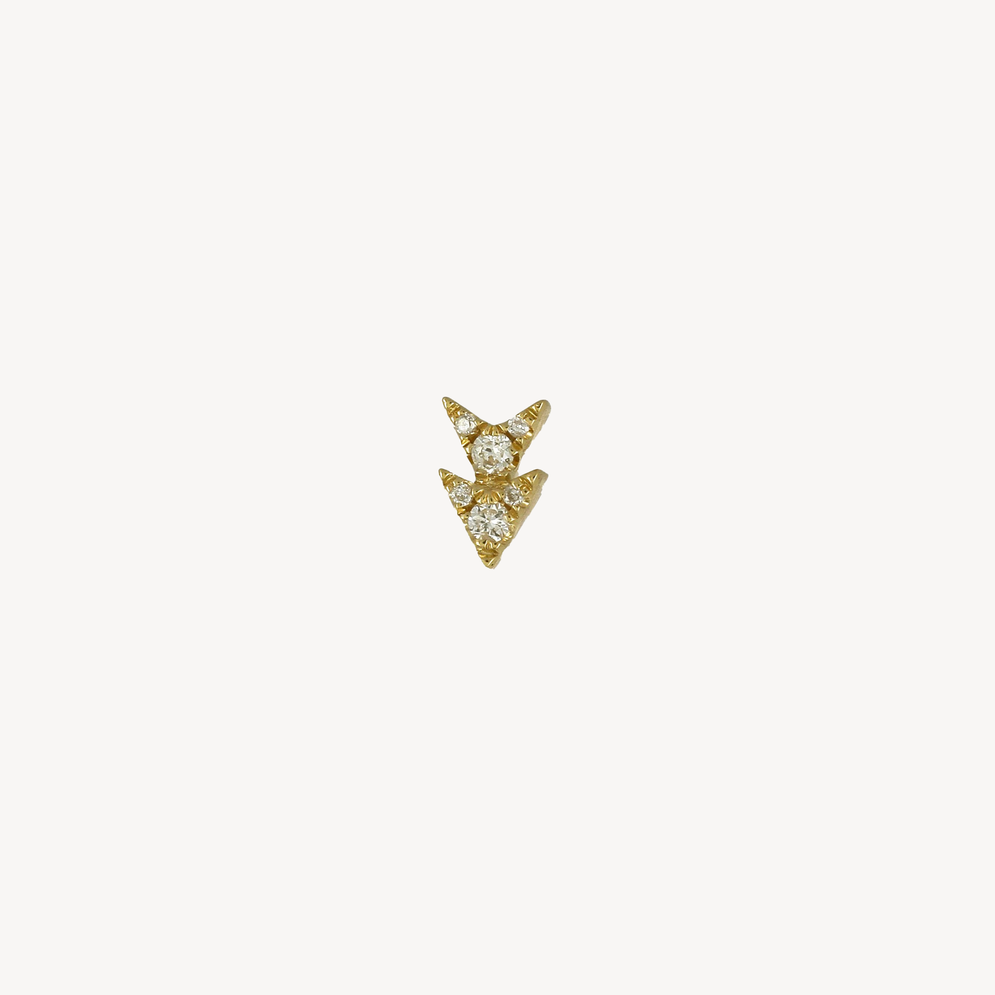 Yellow Gold Arrow Earring