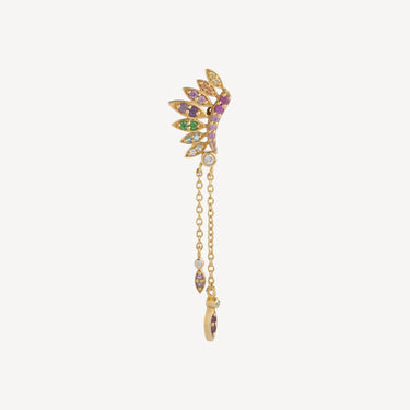 Boucle d'oreille Coiffe Shamane Or Jaune