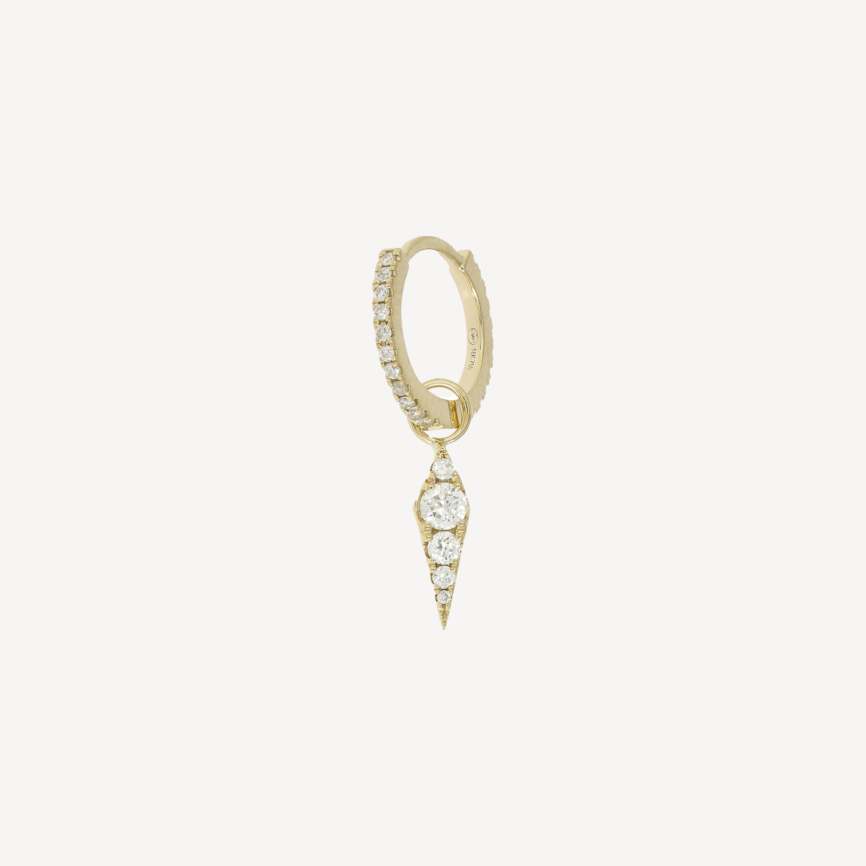 Delight and Sharp Yellow Gold Earring