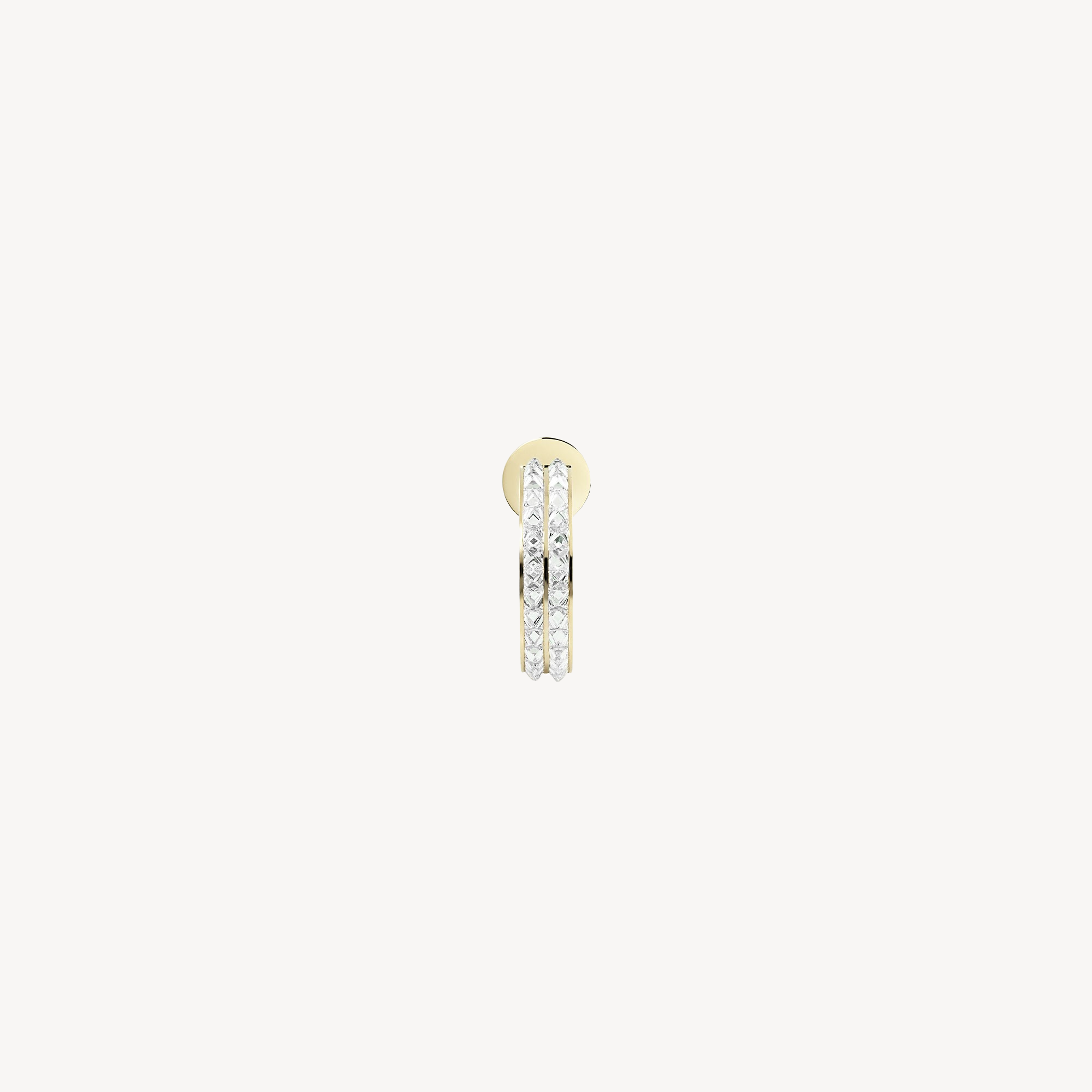 Boucle d'oreille Spike Hoop Double Row