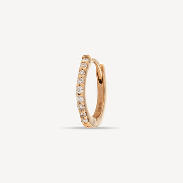 Halb-Pavé-Diamant-Ohrring aus Roségold