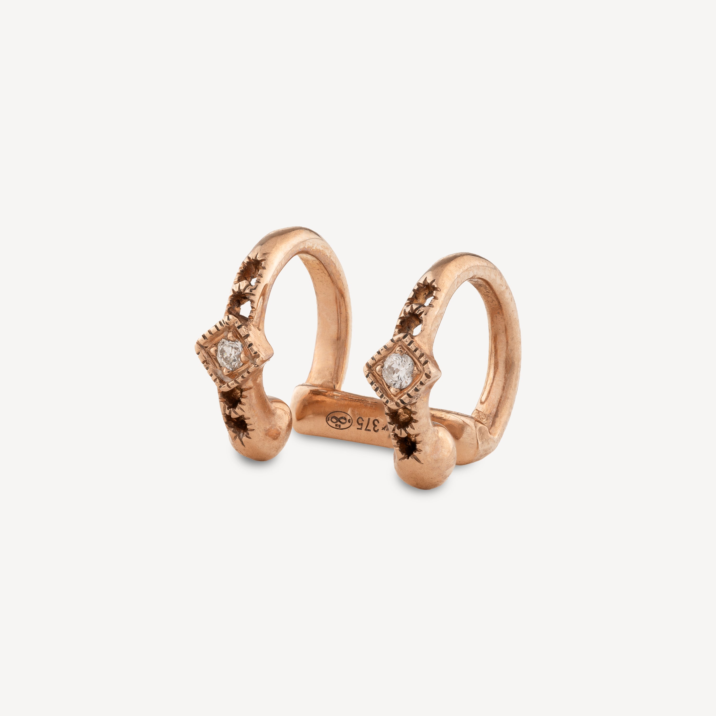 Sunny Bubbles Diamond Rose Gold Earring