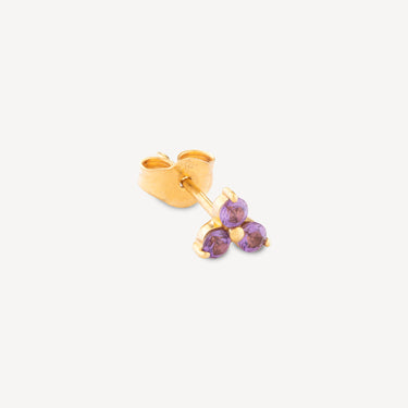 Boucle d'Oreille Trilogie Fleur 3 Tsavorites