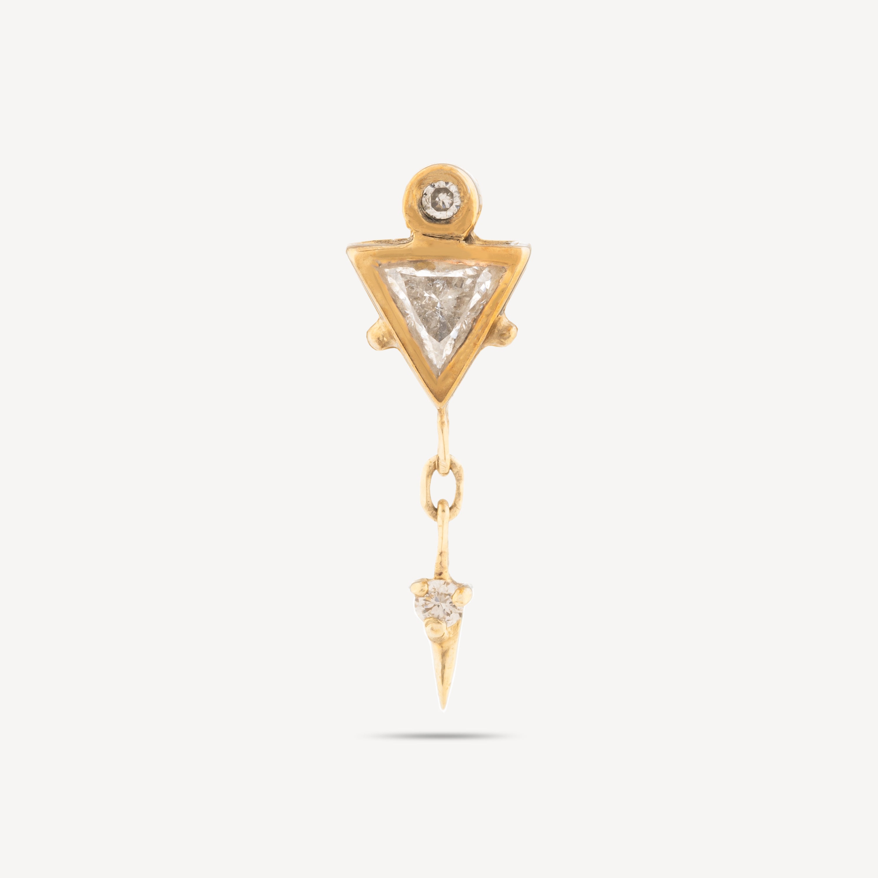 Dreieckiger Diamant-Pfeil-Ohrring