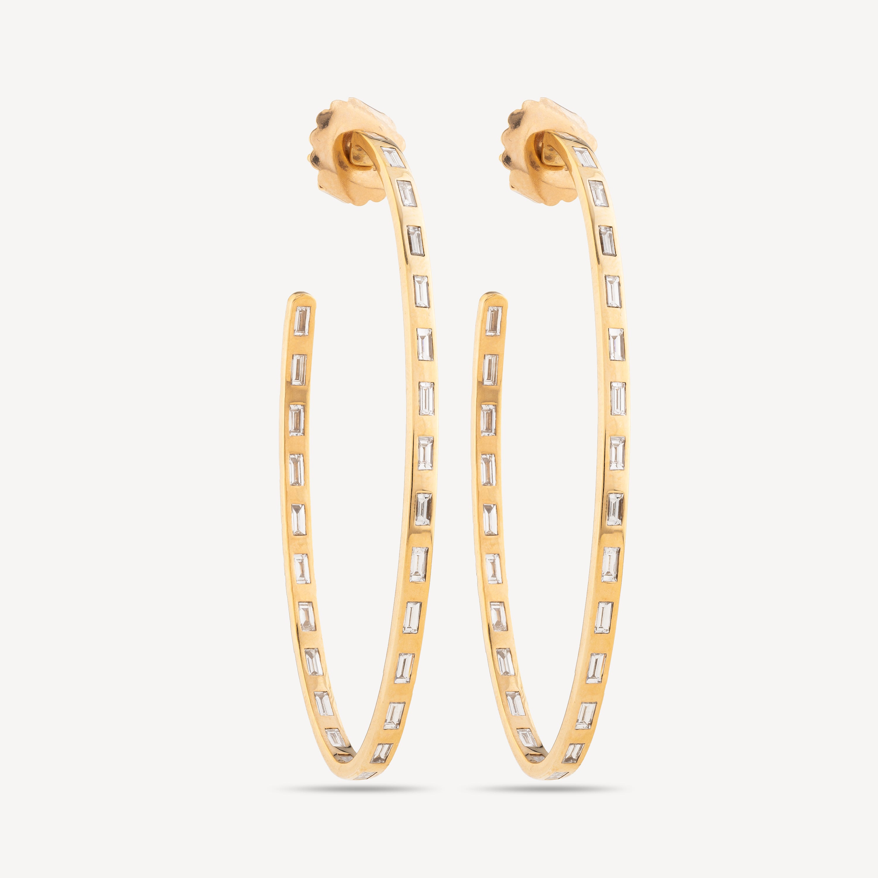 Ottoline Oval Diamond Earrings Rose Gold