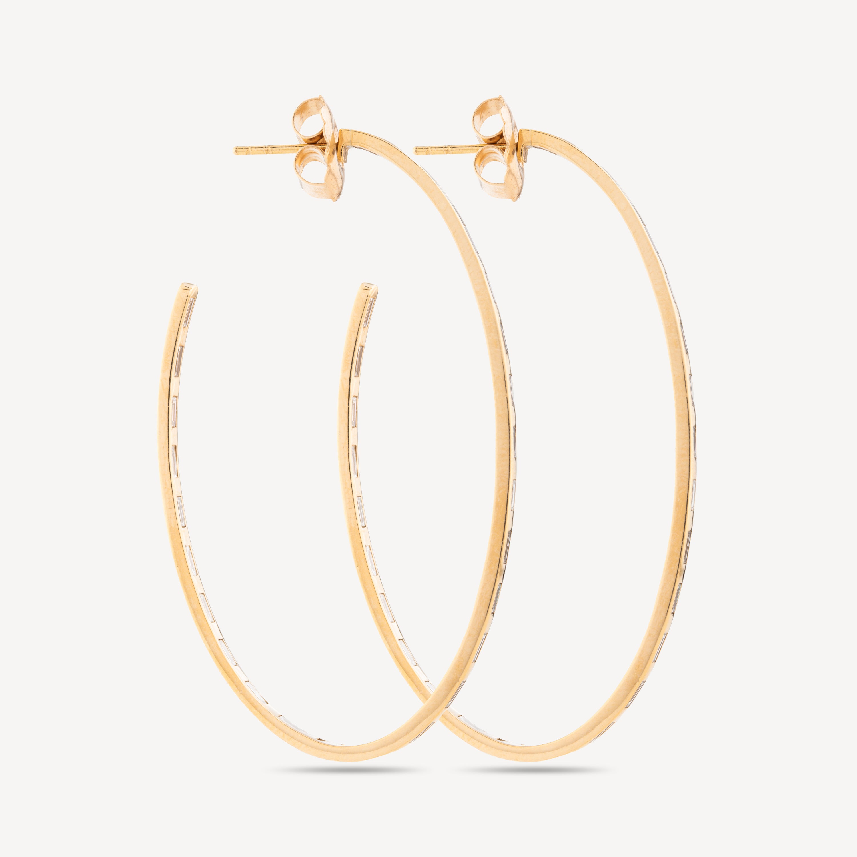 Ottoline Oval Diamond Earrings Rose Gold