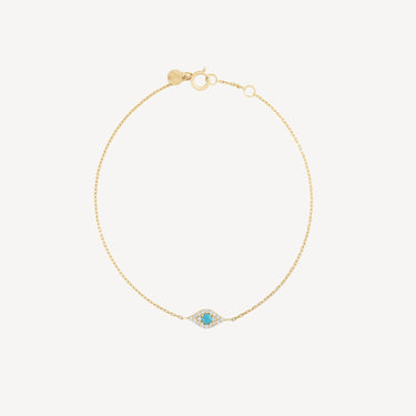 Yellow Gold Diamond Eye Bracelet