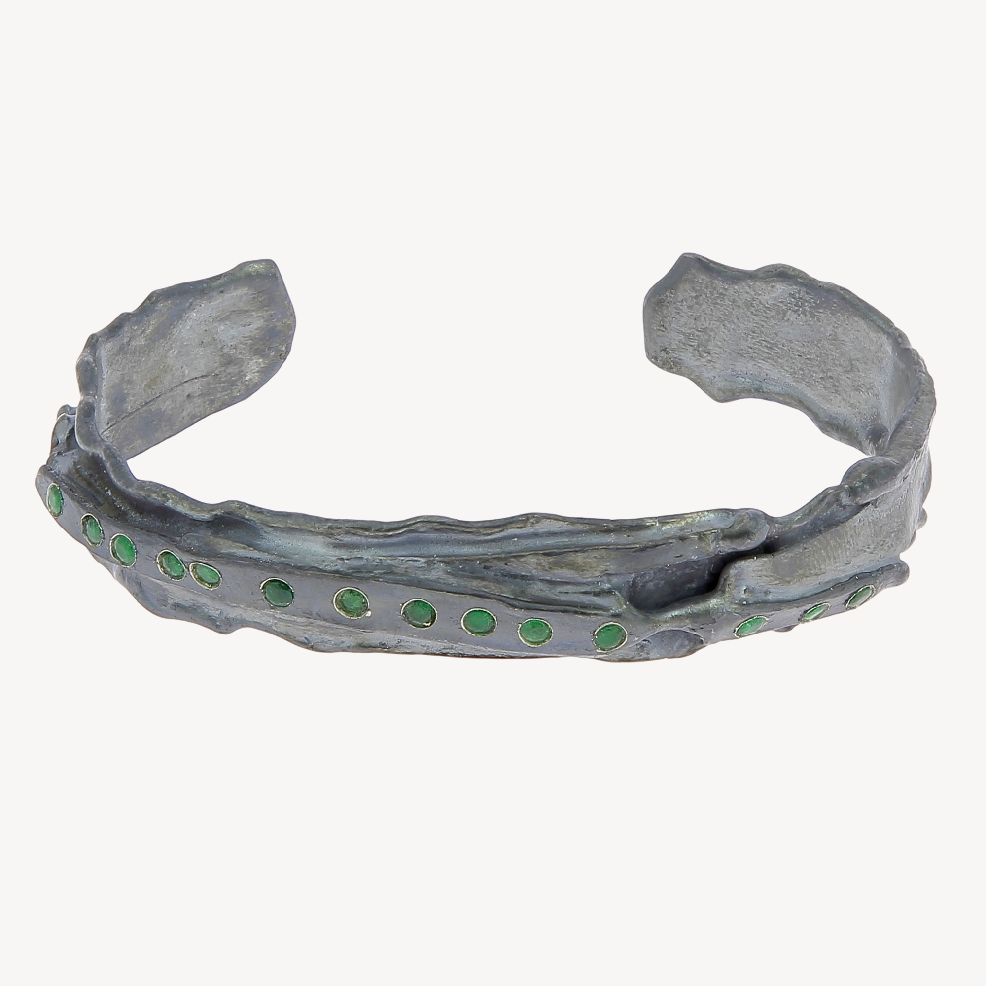 Medium Multi Emerald Cuff Bracelet