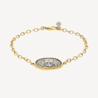 Bracelet Médaille Grise Etoile Lion