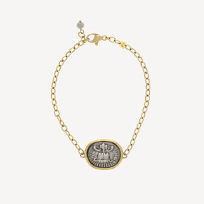Gray Lion Star Medal Bracelet