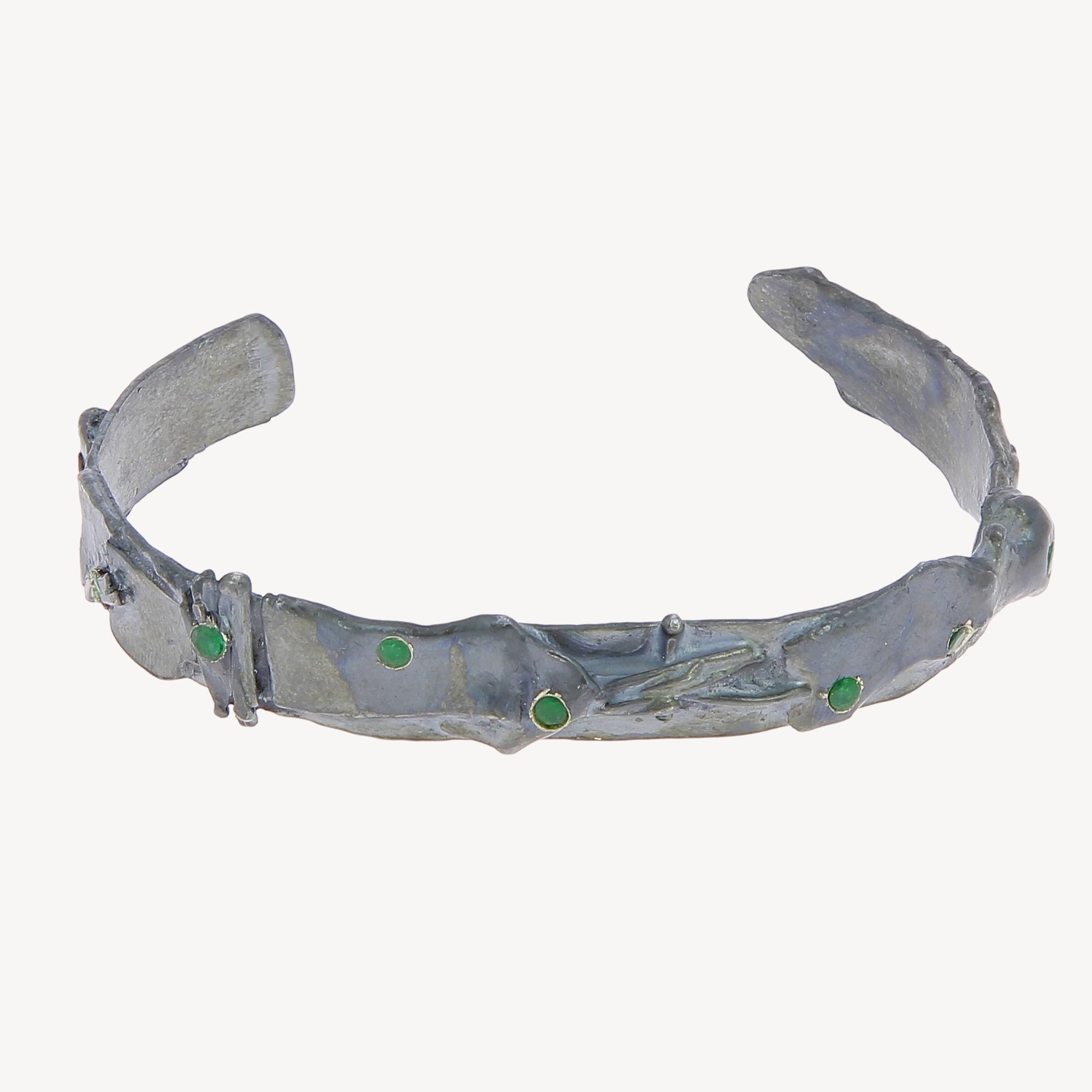 Small Silver Emeralds Bracelet (0.75cts)