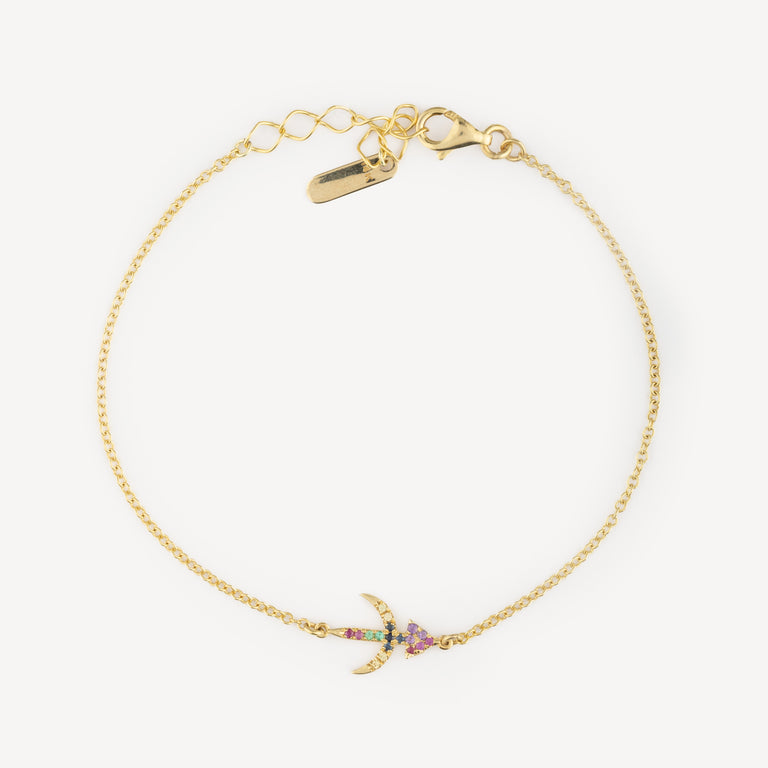 Bracelet Zodiac Sagittaire Saphirs Multicolores