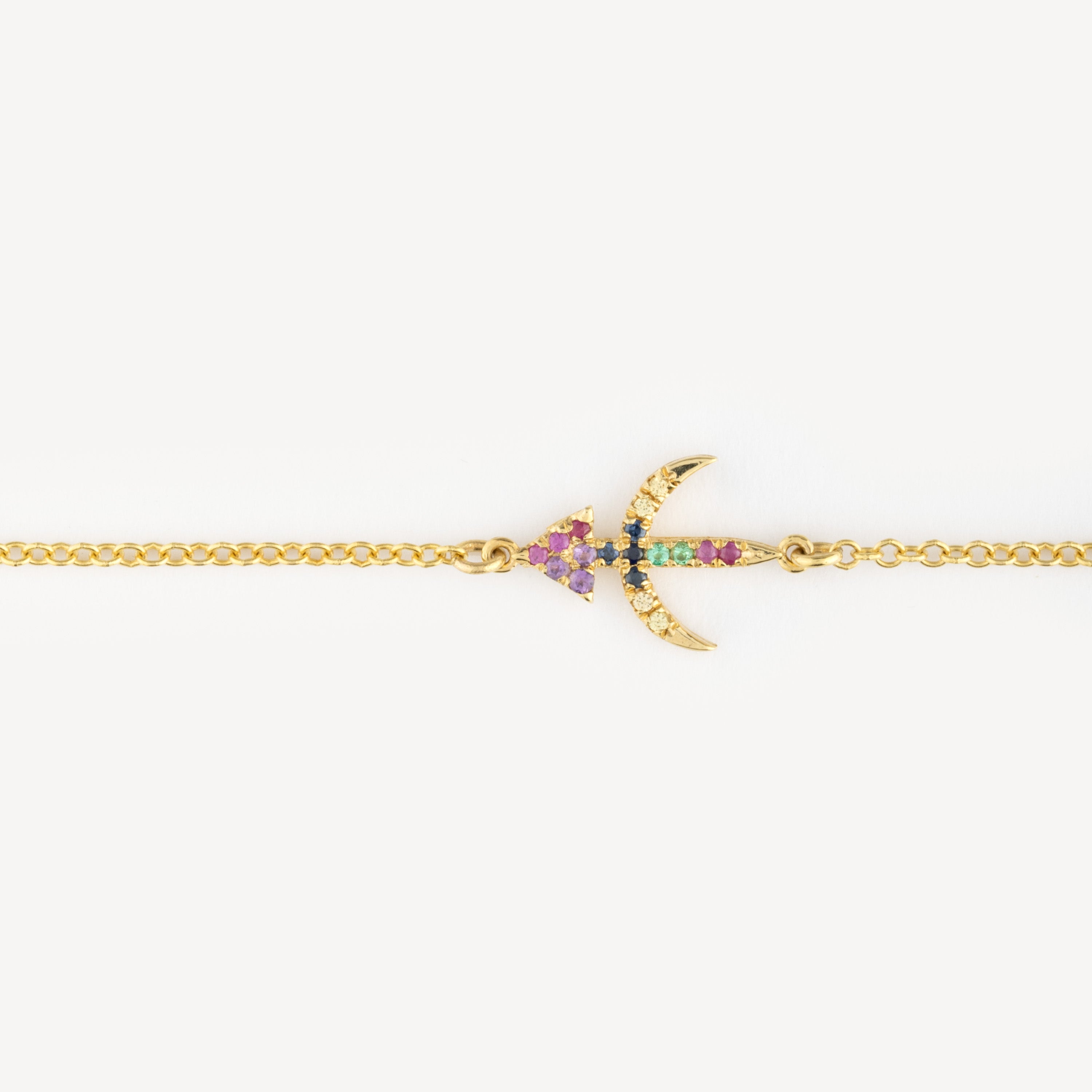 Bracelet Zodiac Sagittaire Saphirs Multicolores