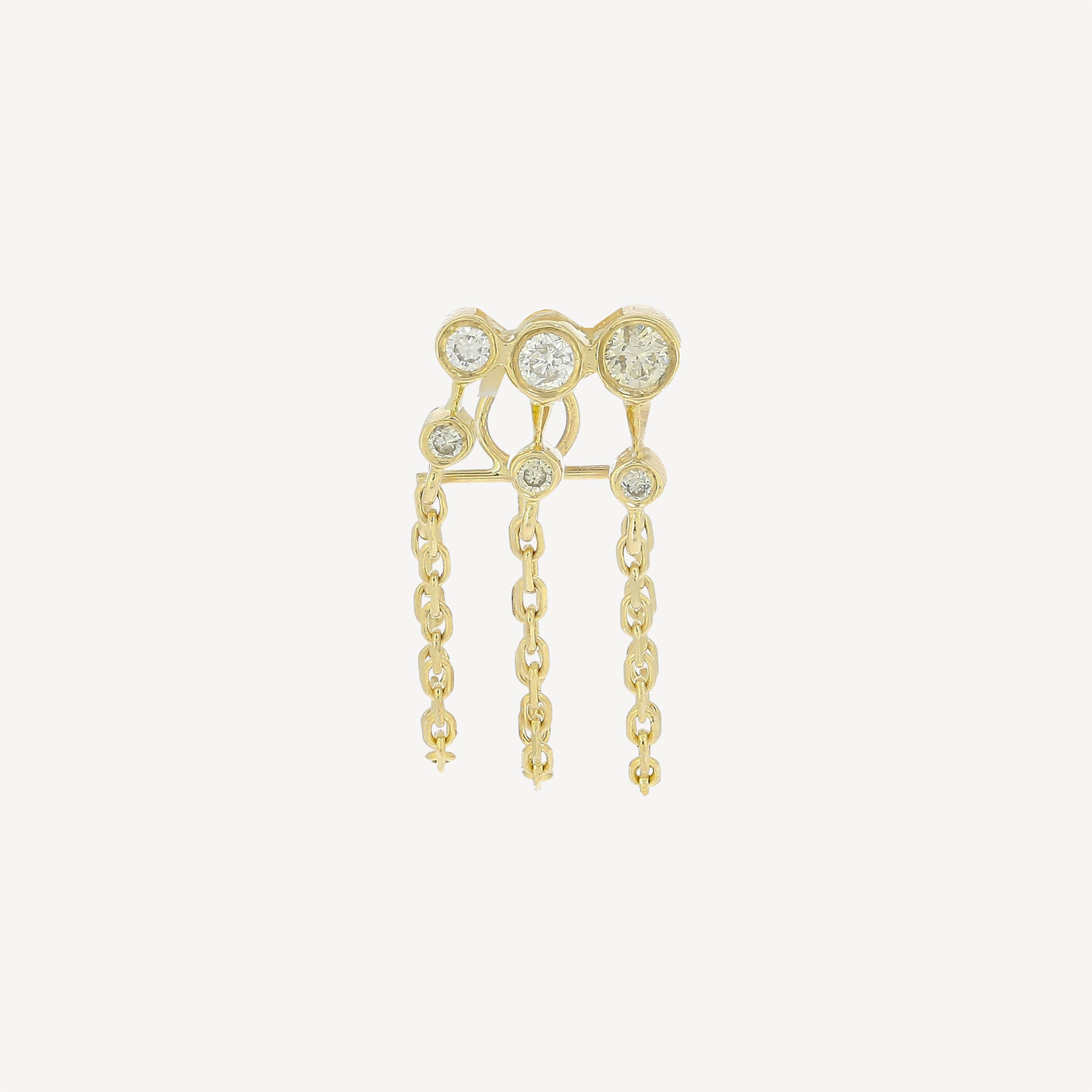 Triple Chain Earring