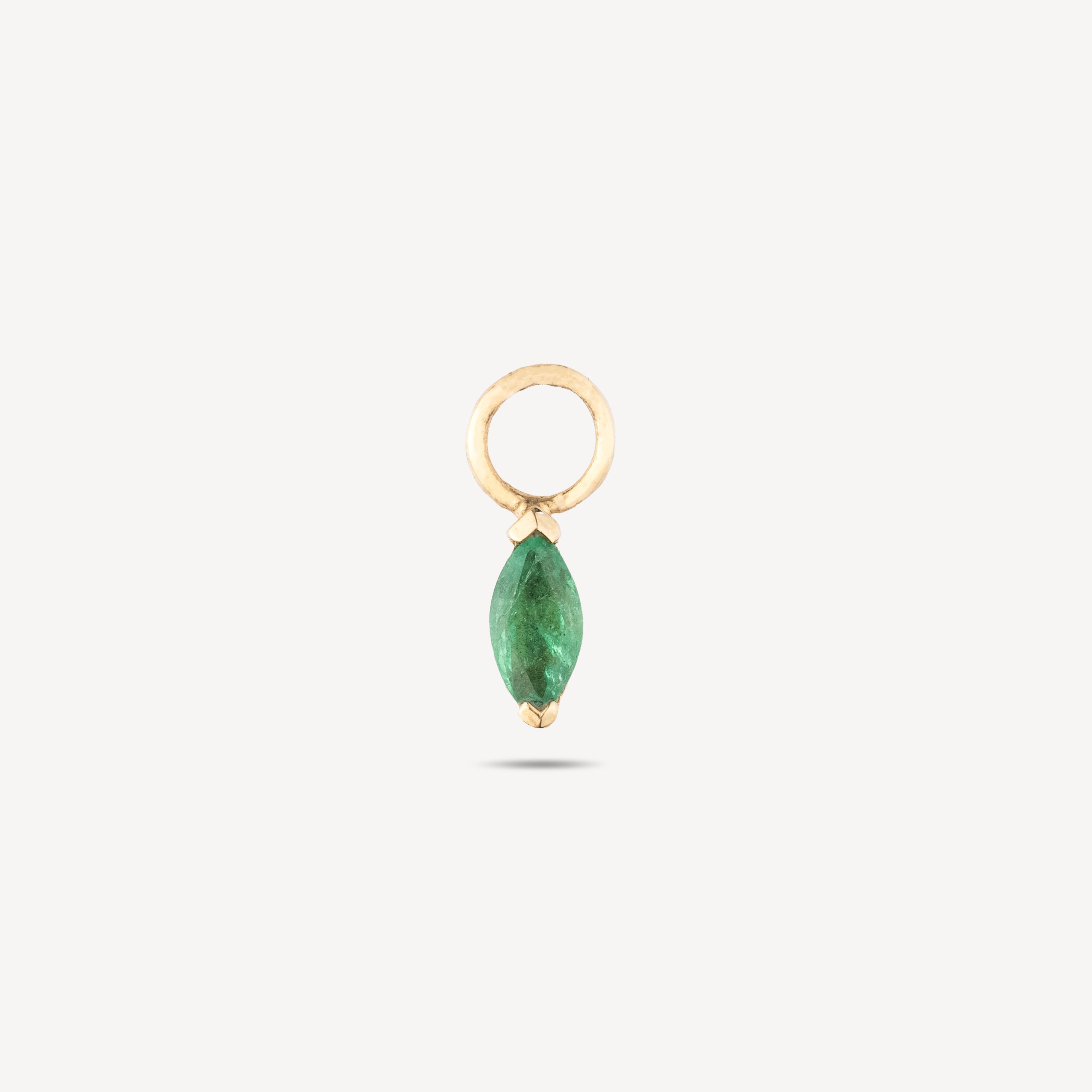 Emerald marquise charm
