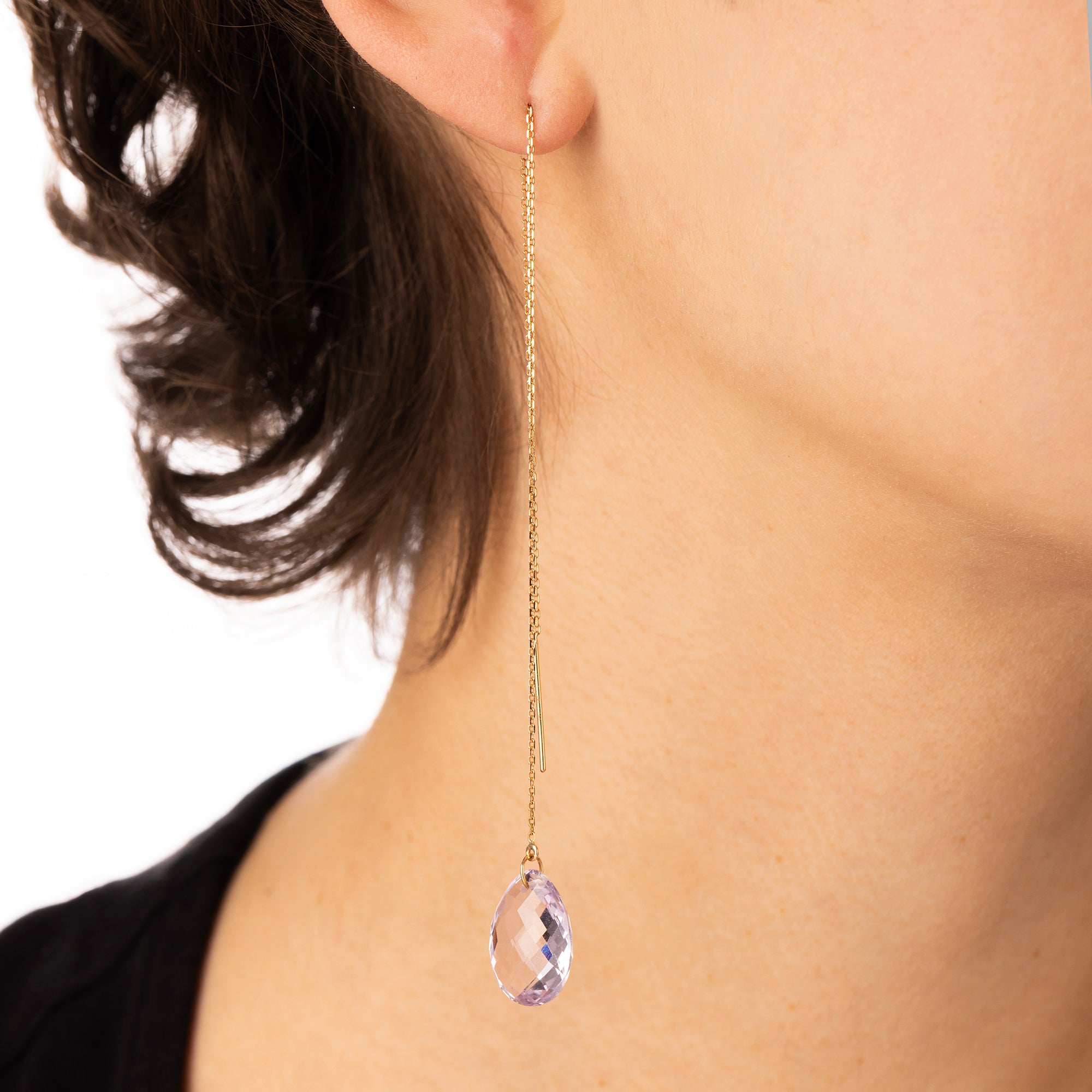 Clear Amethyst Earrings