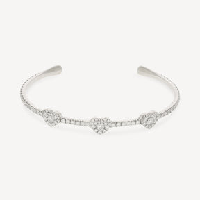 Bracelet Coeur Or Blanc