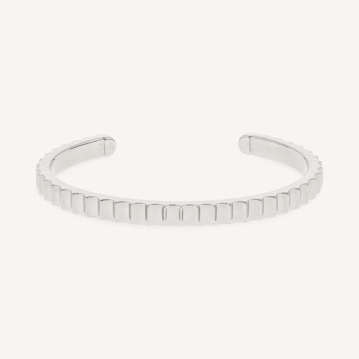 Bracelet CII Silver and Black Rhodium Jumbo Fluted