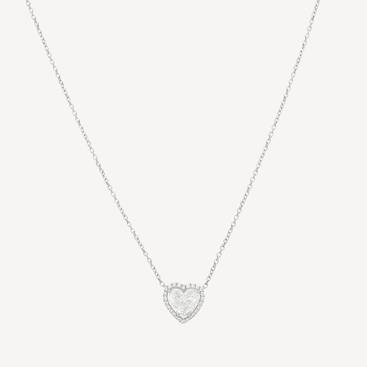 Emerald Creation Necklace with Heart Pendant