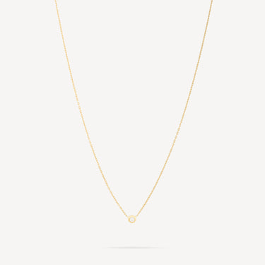Dot Diamond Necklace Yellow Gold