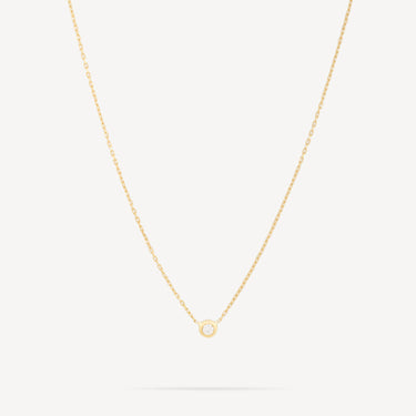 Dot Diamond Necklace Yellow Gold