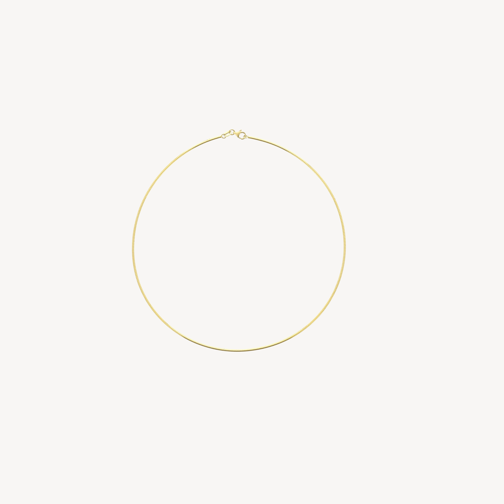 Yellow Gold Omega Necklace