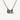 Triple Chain Molten Silver 1 Emerald Pendant Necklace 