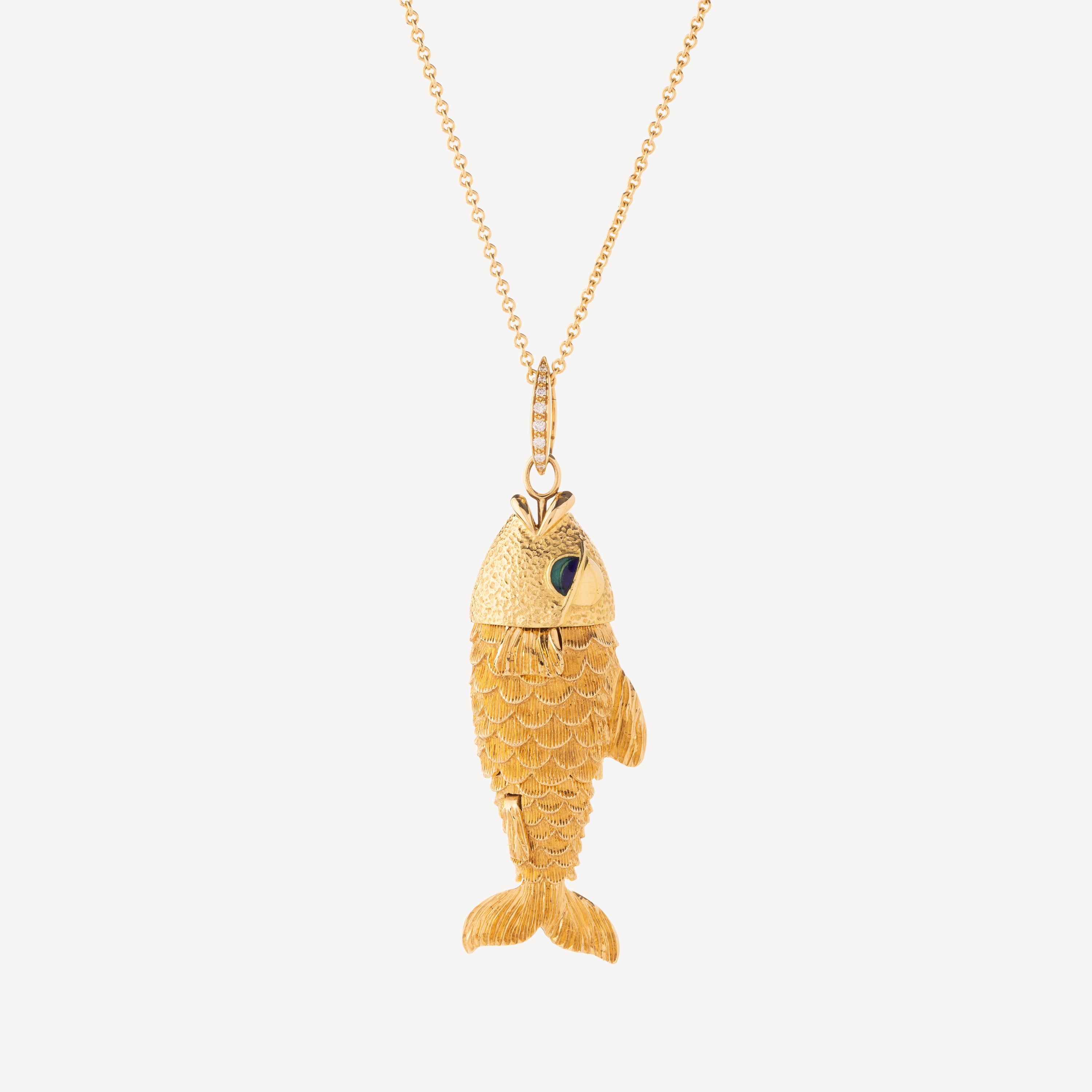 All Gold Fish Necklace