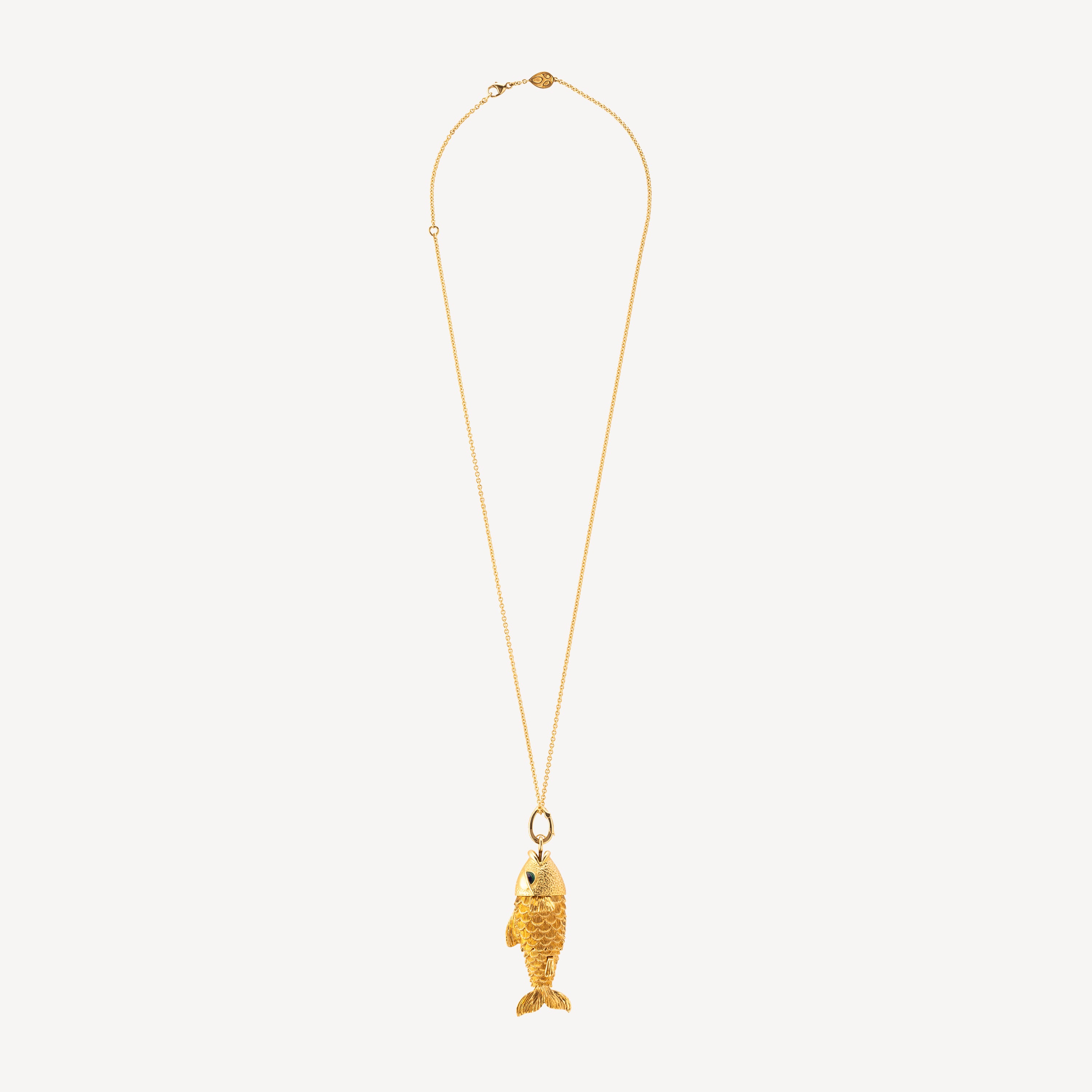 All Gold Fish Necklace