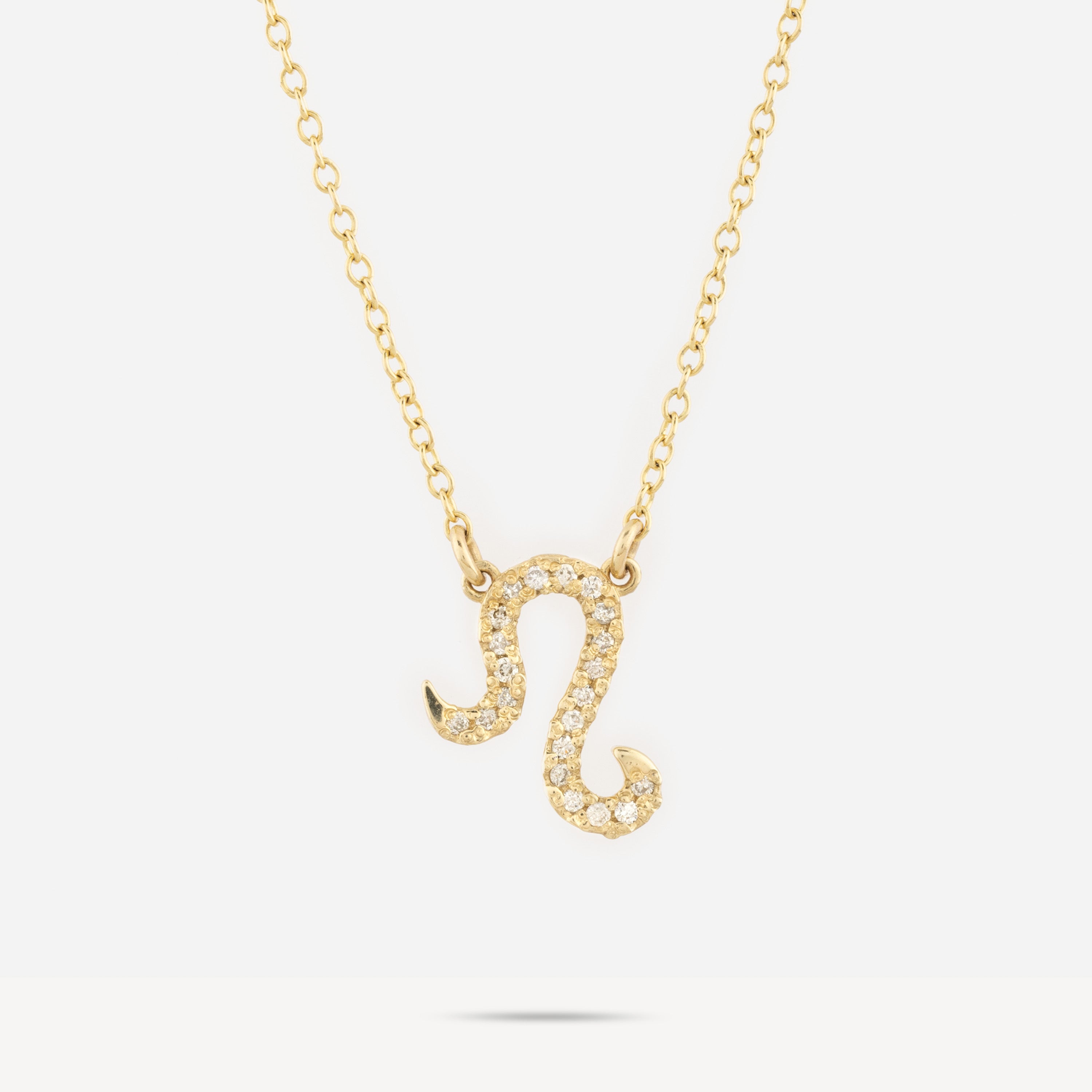 Zodiac Leo Gold Diamond Necklace