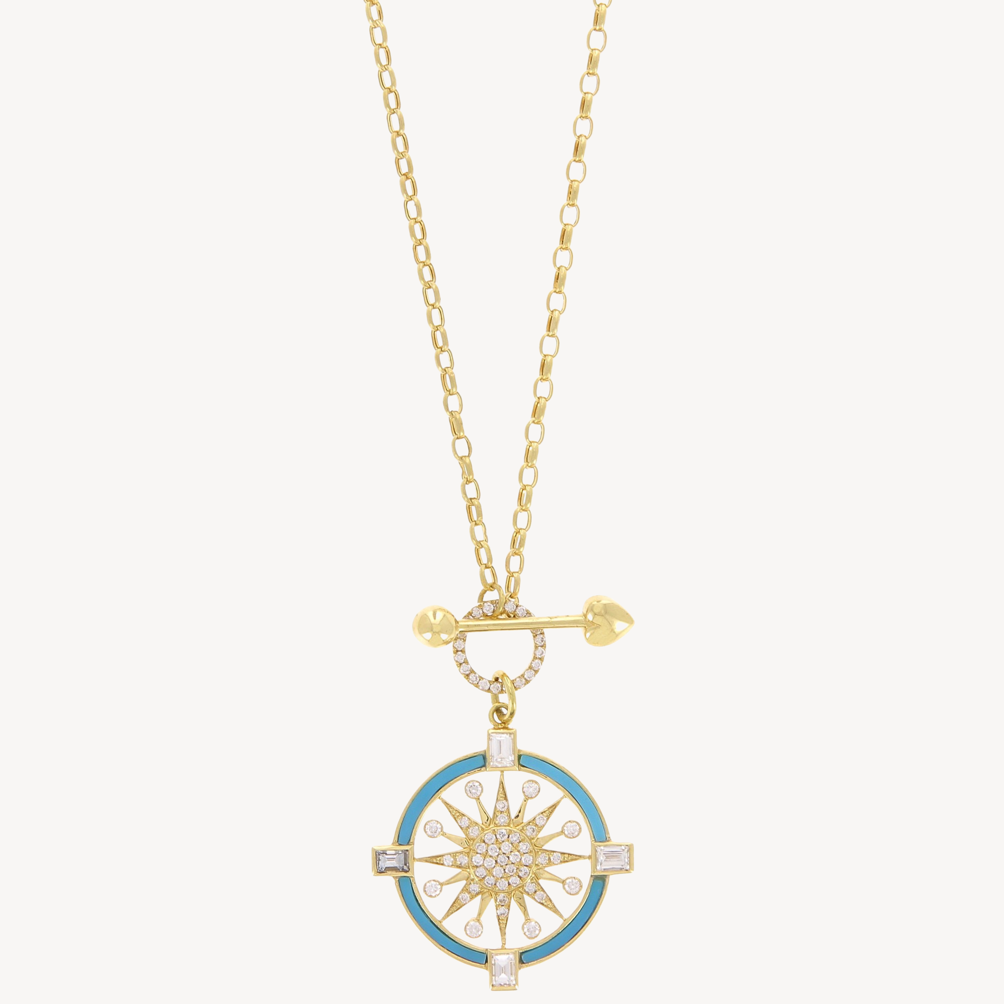 Turquoise Compass Necklace