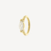 Creole 6.5mm Gelbgold Marquise 4.5x2mm