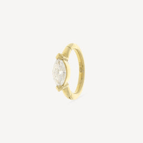 Creole 6.5mm Gelbgold Marquise 4.5x2mm