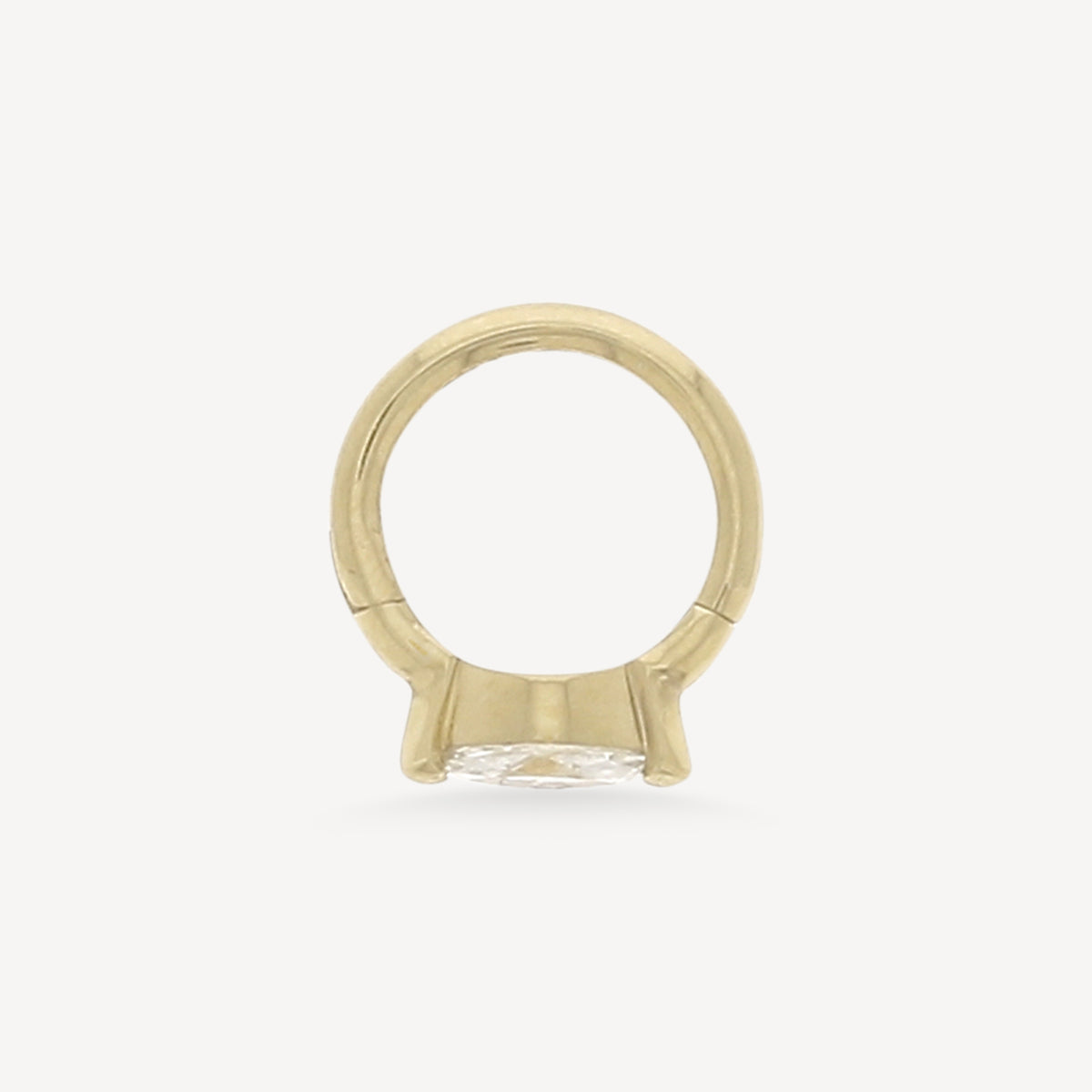 Créole 6.5mm Or Jaune Marquise 4.5x2mm