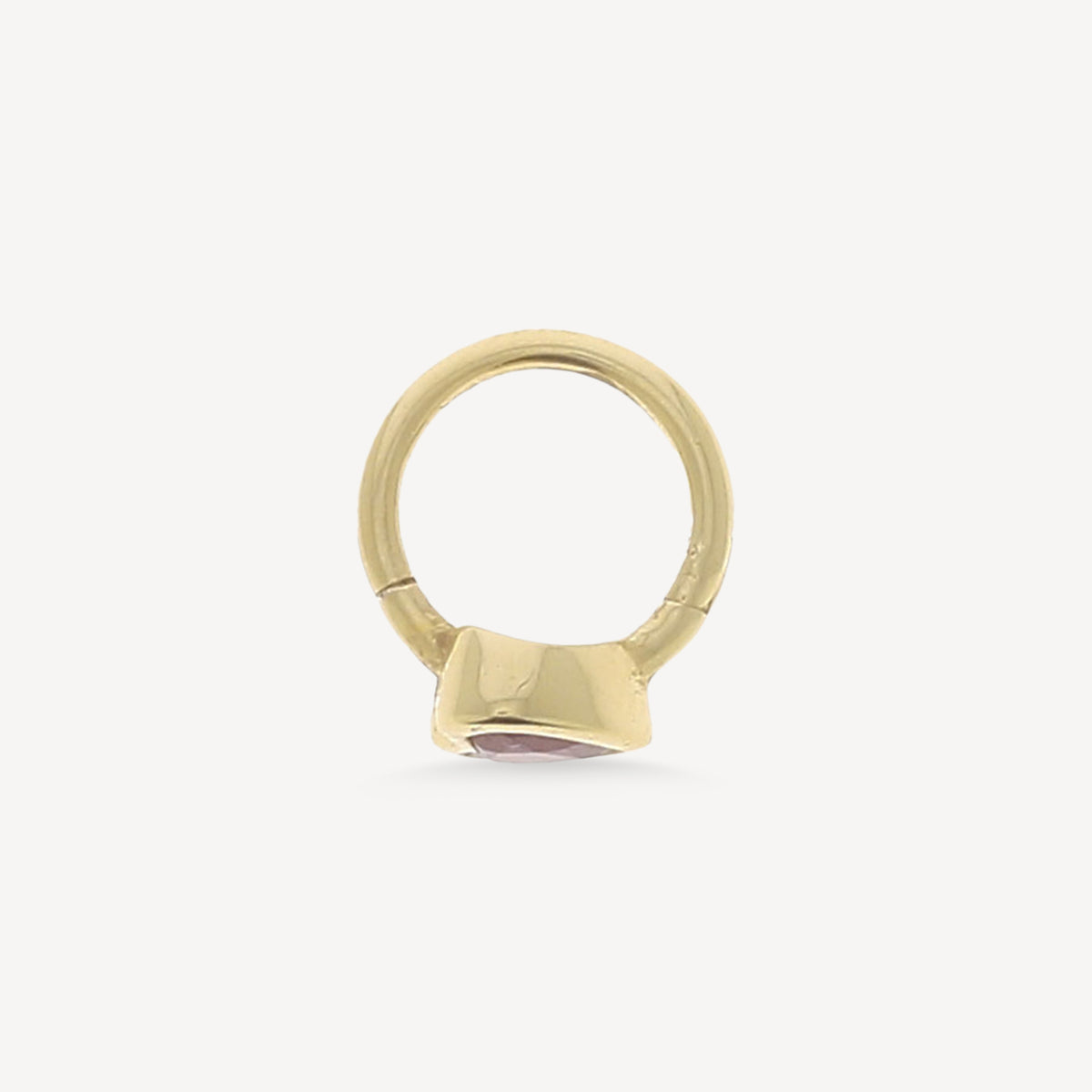 Kreolisches Rubin-Herz aus 6,5 mm Gelbgold