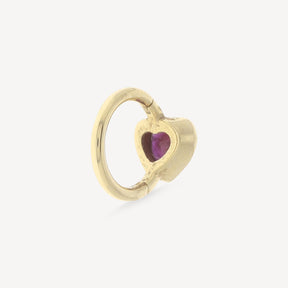 Kreolisches Rubin-Herz aus 6,5 mm Gelbgold