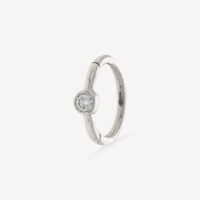 Creole 8mm Weißgold Diamant 2.5mm