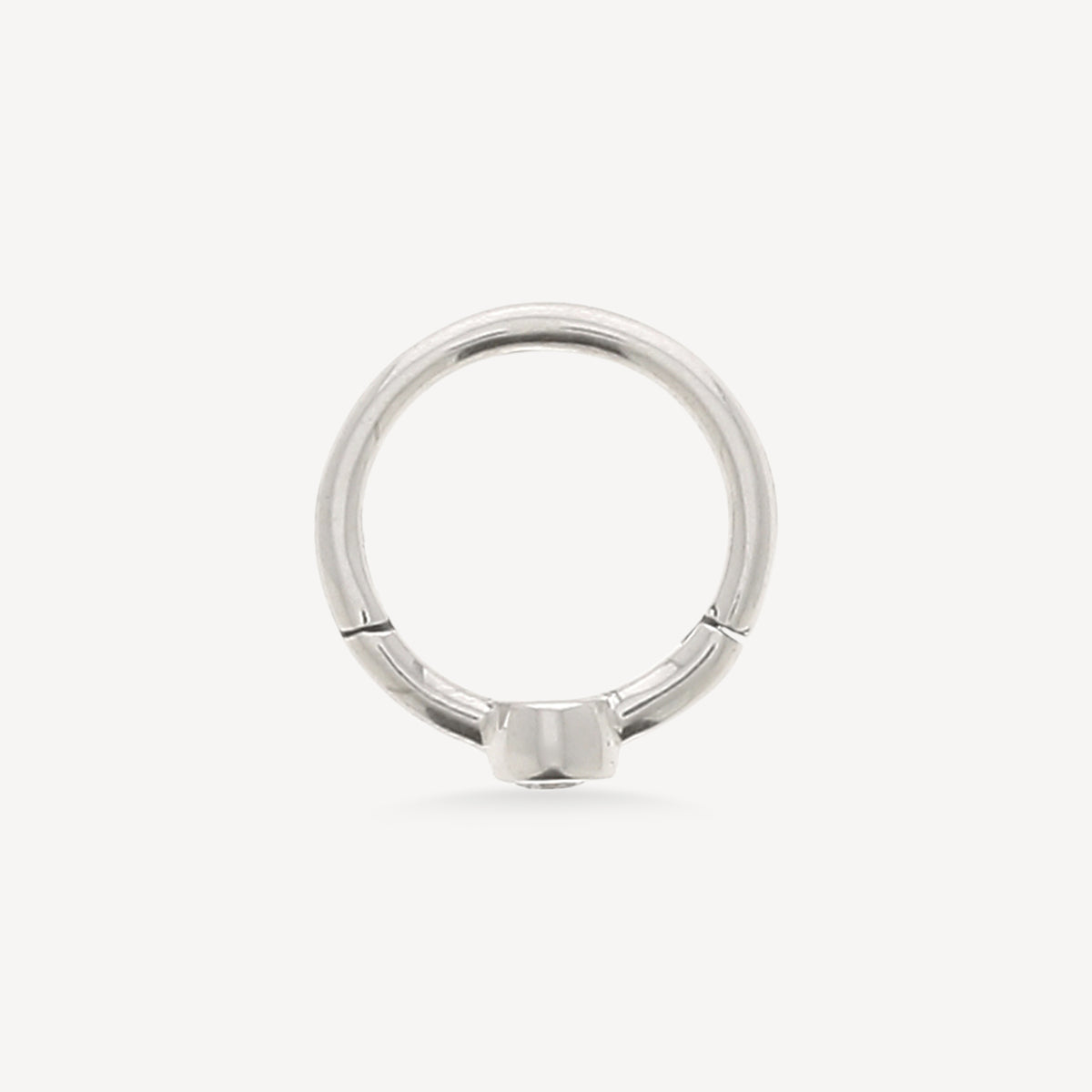Creole 8mm Weißgold Diamant 2.5mm