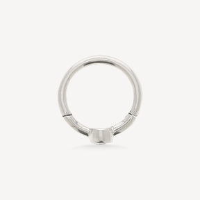 Creole 8mm Weißgold Diamant 2.5mm