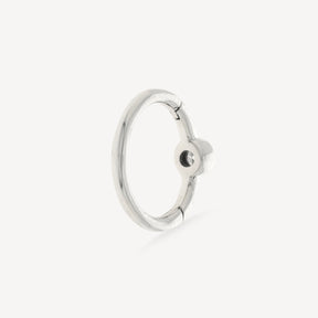 Creole 8mm Weißgold Diamant 2.5mm